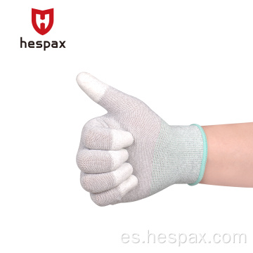 Guantes de trabajo aprobados por Hespax CENTIS PU Fingertips recubiertos